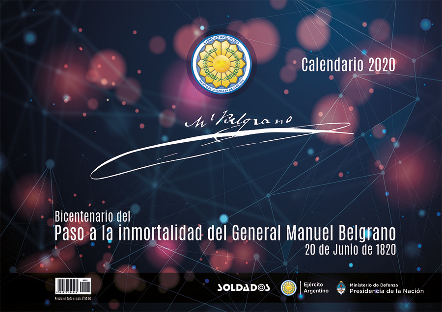 Calendario 2020 Bicentenario del paso a la inmortalidad del General Manuel Belgrano