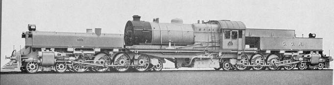 Locomotora Beyer Garratt 4-8-2+2-8-4 Nro 951 del Ferrocarril Buenos Aires al Pacífico (1930) Trocha 1.676 mm